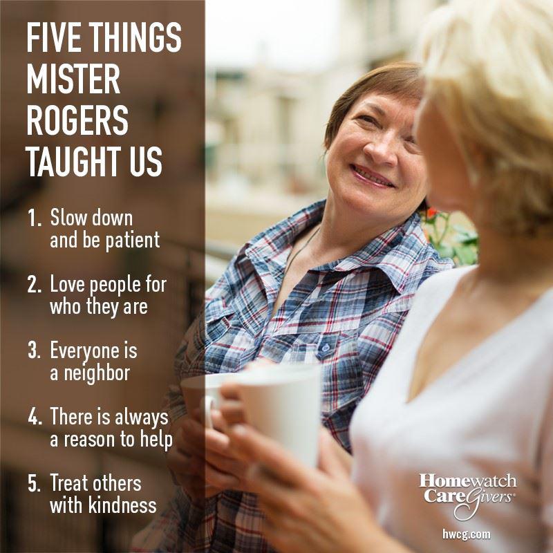 option six- ladies talking outside and a quote 