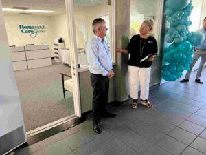 President of Homewatch with Chamber CEO.