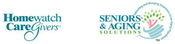 Homewatch CareGivers logo and Seniors & Aging Solutions logo