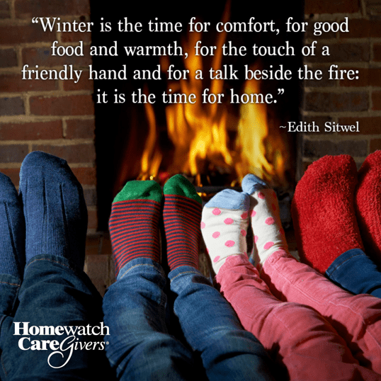 socks by the fire place