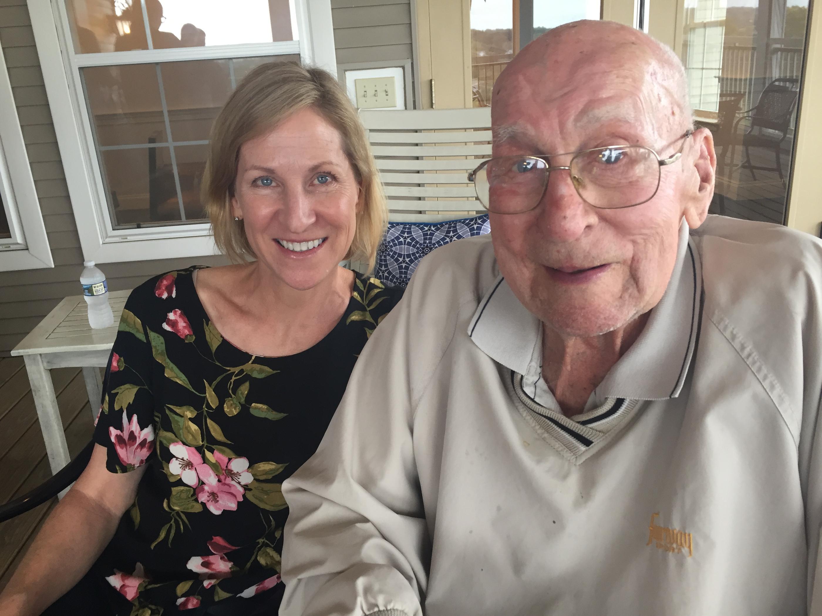 Rebecca Bodor with man smiling