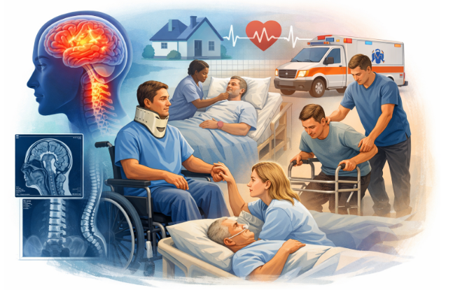 graphic with lots of medical drawings