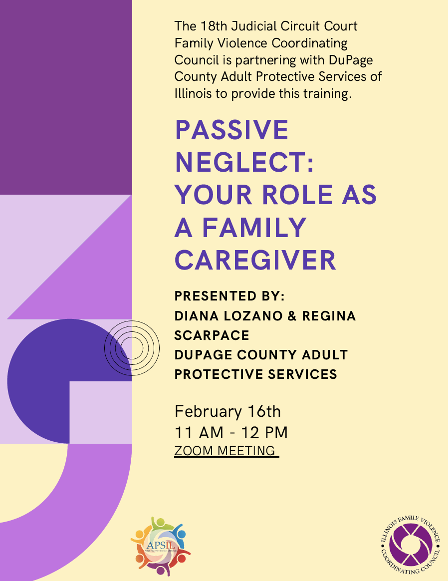 Passive Neglect: Your Role as a Family Caregiver flyer