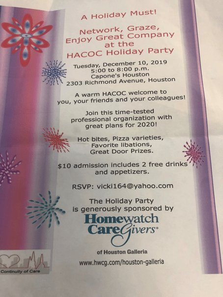 Holiday event flyer